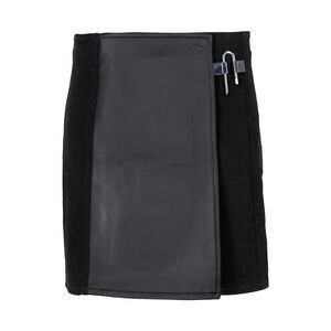 Givenchy Padlock-Detail Panelled Mini Skirt In Black Cotton